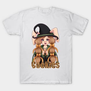 Anime Girl Bunny Loves Cookies T-Shirt